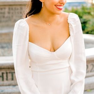 Aritzia Wilfred Novella Dress white